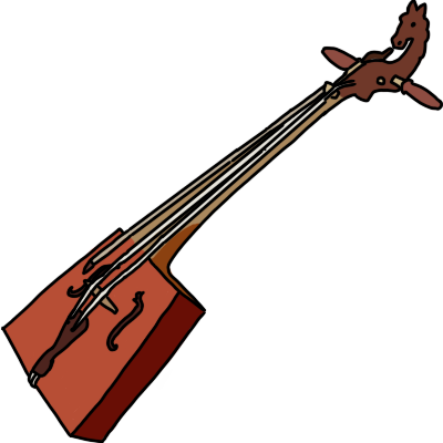 a morin khuur, also known as a horsehead fiddle